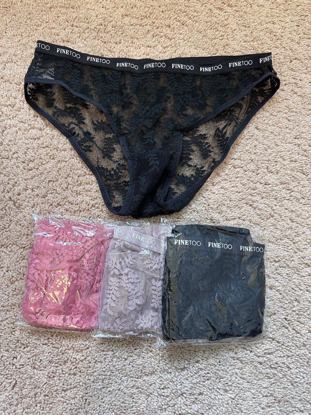NWT 4 Pair of Lace Finetoo Panties Women medium
